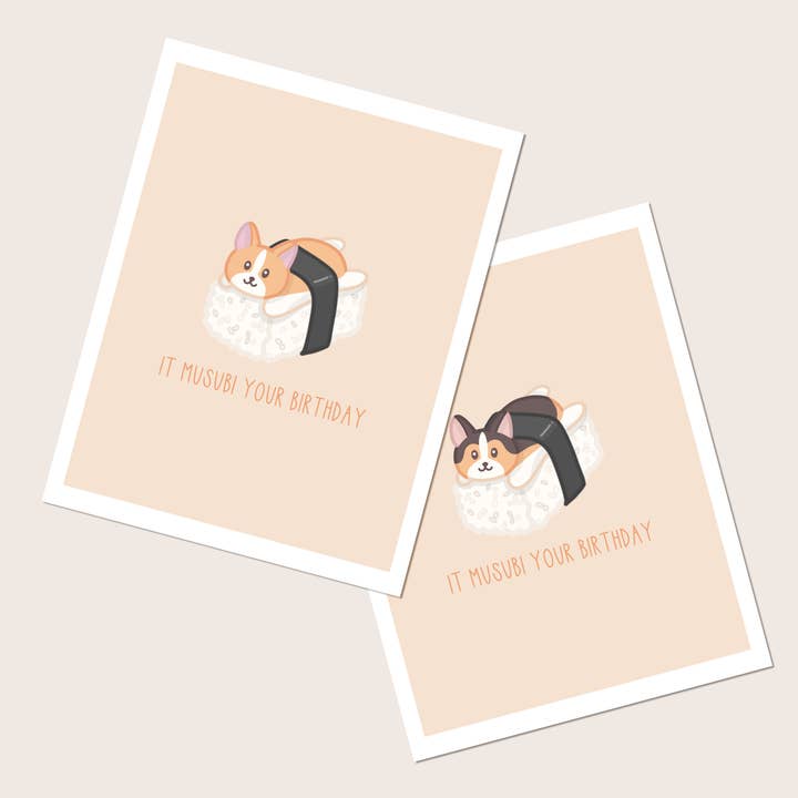 Carte de vœux d'anniversaire It Musubi pour la vente par Scotty&Mel