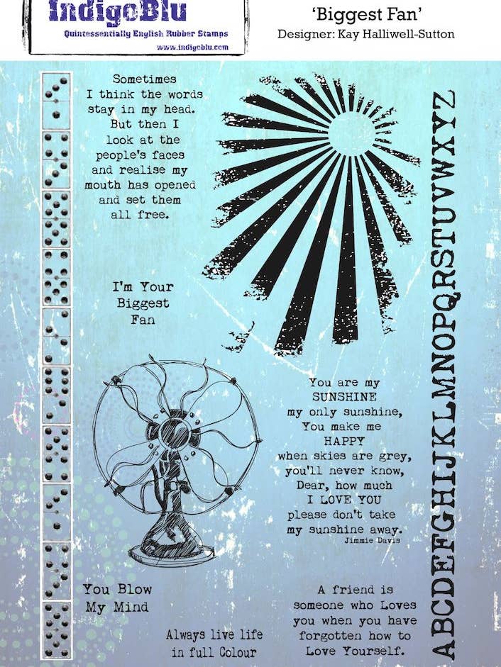 Største fan A5 rødt gummistempel af Kay Halliwell-Sutton for engroshandel hos IndigoBlu