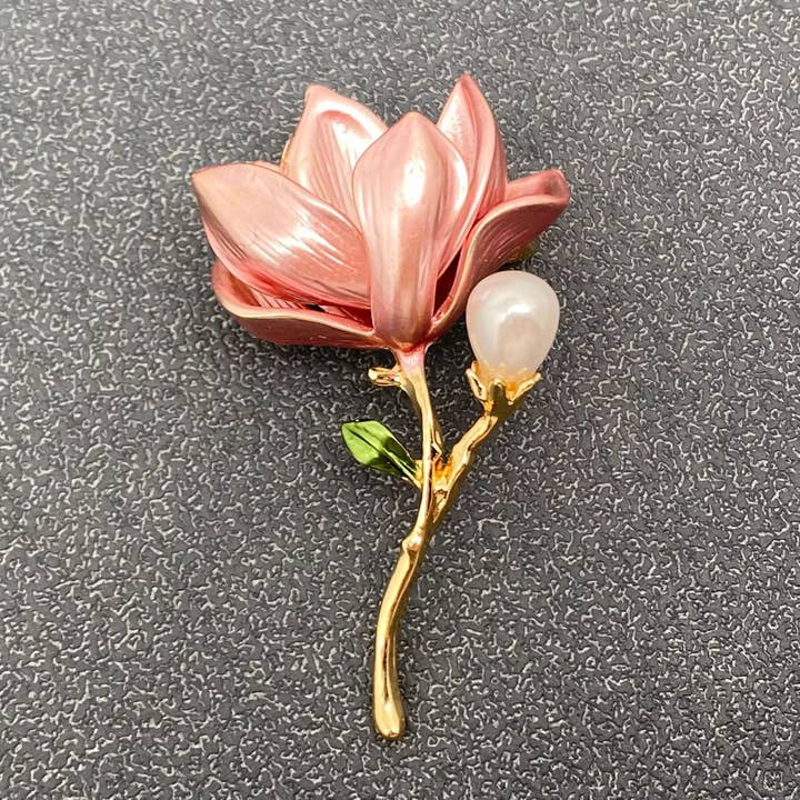 Magnolia Brooch for wholesale by Mio Queena