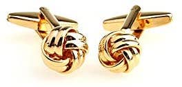 Beclosetoyou - Wholesale Cufflinks - Cufflinks of shirt knots in gold color 12mm1