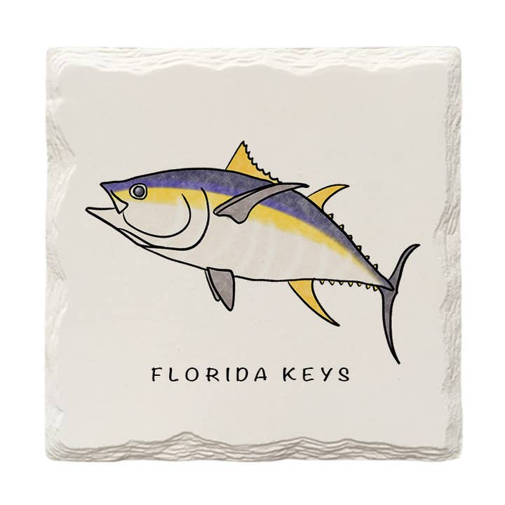 Customizable Tuna Fish | Hand-Drawn | Drink Coaster for wholesale by The Doodle Brand