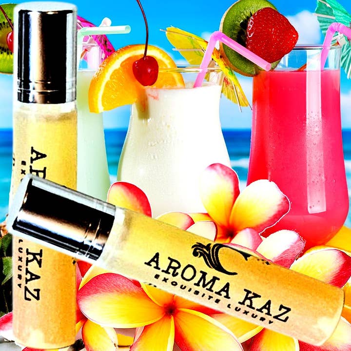 Huile parfumée roll-on Frangipanier de Tahiti pour la vente par Aroma Kaz