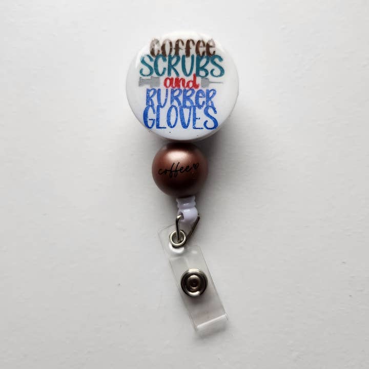 Bobina porta badge per camici da caffè e guanti in gomma per la vendita all'ingrosso da parte di Blue Bourbon Designs