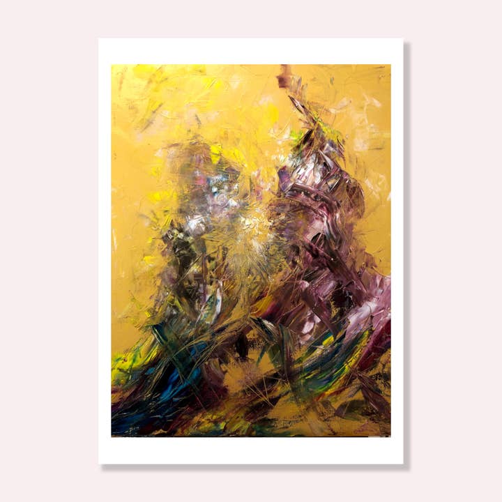 Keer terug naar Mt. Kinabalu II abstracte wenskaart voor de bergen voor wholesale door Crystal Wreden Art