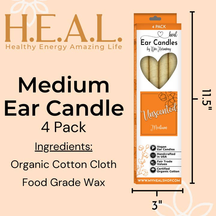 Healthy Energy Amazing Life - Wholesale Tapered Candle/Candlestick - Medium Ear Candles by Doc Harmony