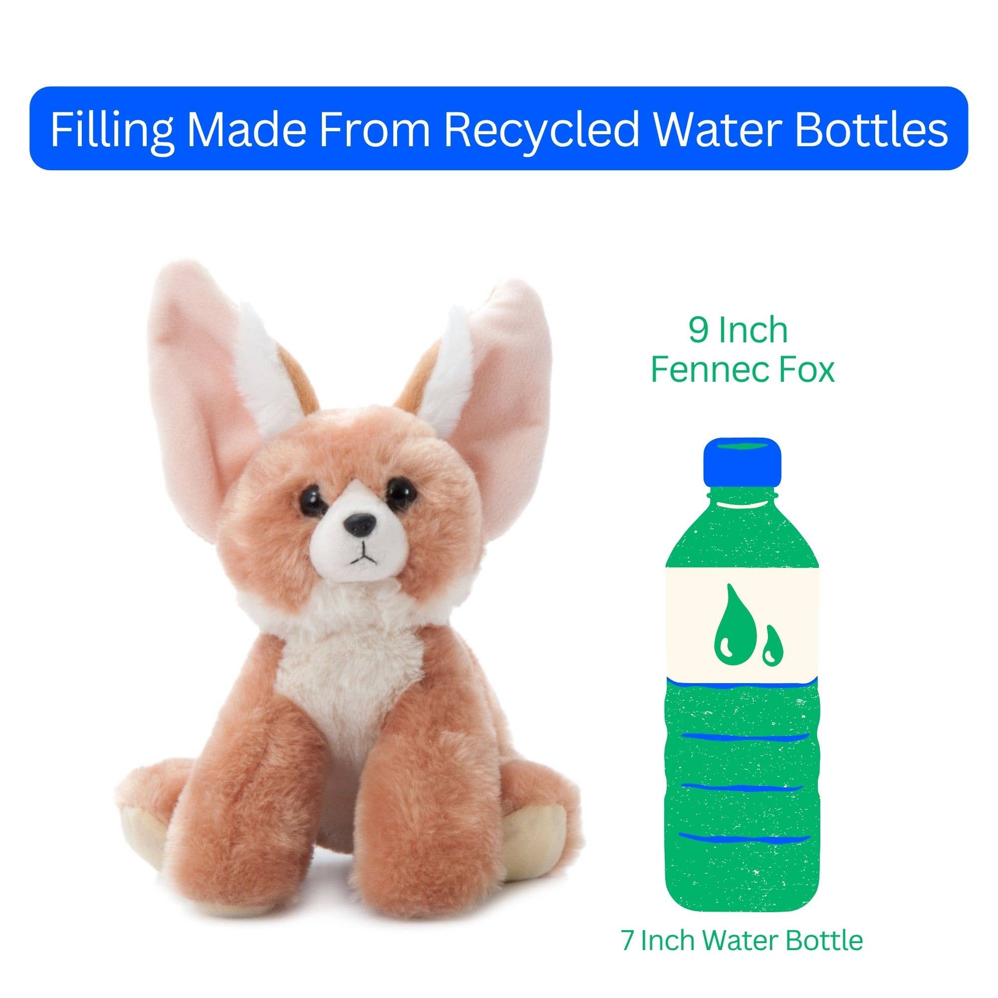 The Petting Zoo - Wholesale Stuffed/Plush Toy - Kids & Baby - 9" (20cm) Wild Onez Fennec Fox4