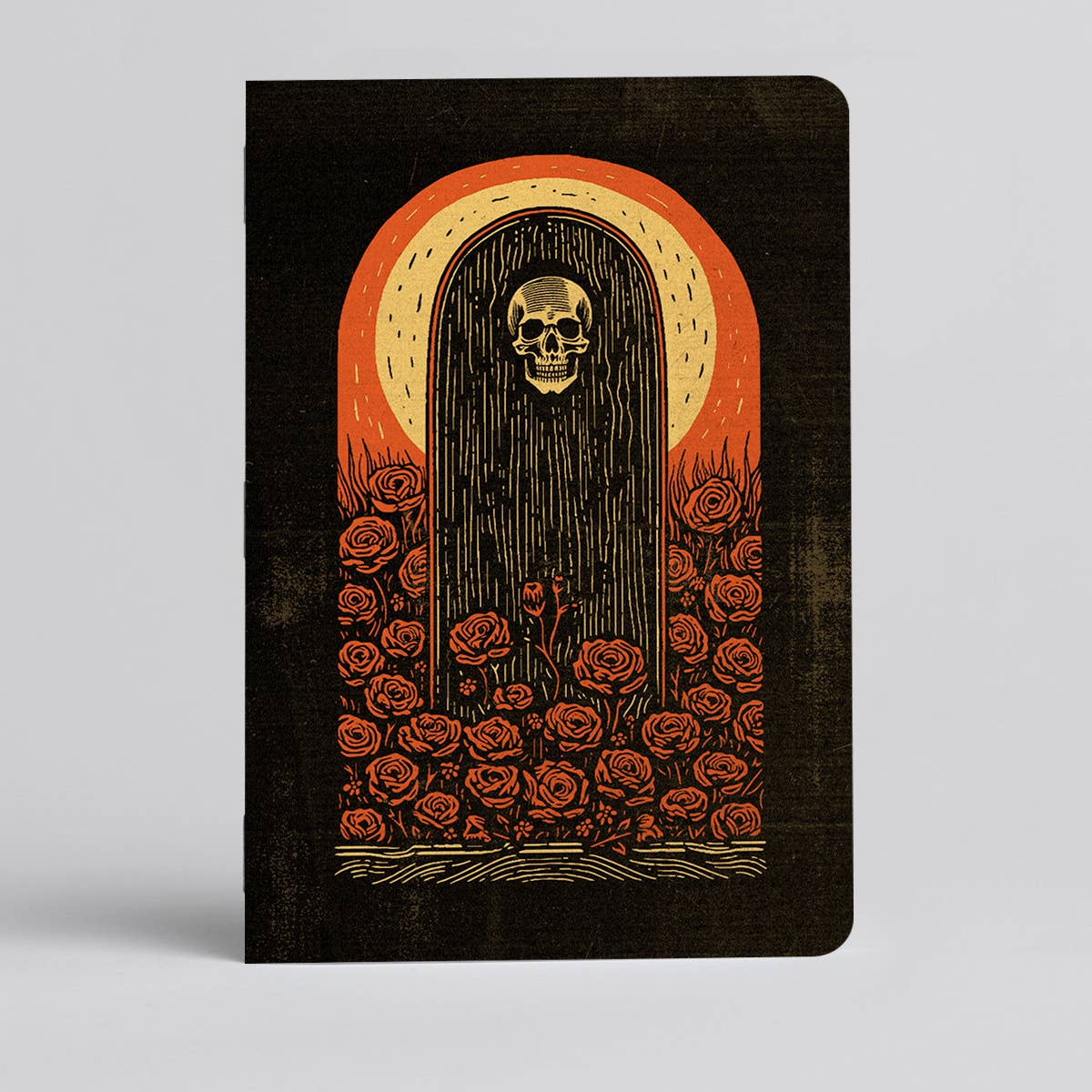 Justin Ryan Books - Vente Cahiers - Death Bed - Carnet/Journal - Cercueil gothique à motif rose et squelette1