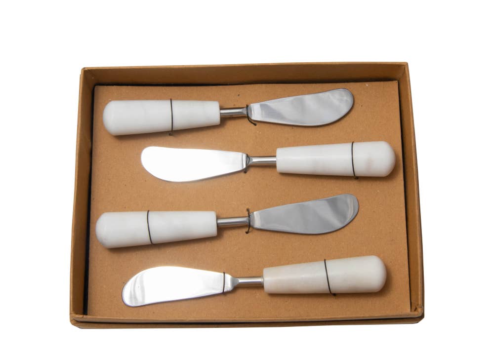 BIDKhome - Wholesale Cheese Spreader - Set of 4 Marble Spreaders