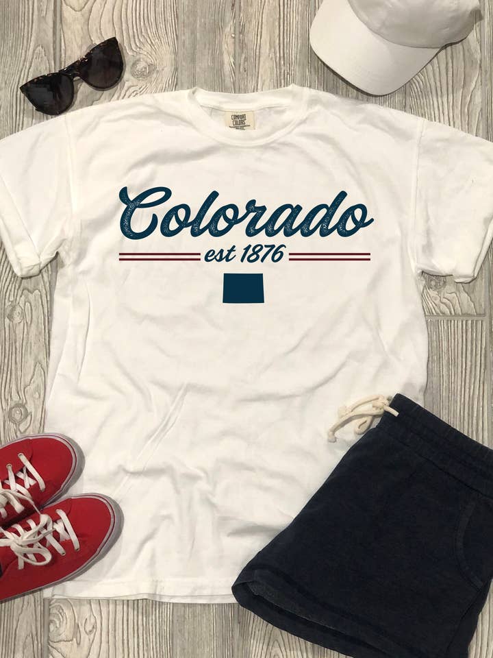 The Stately Shirt Co. - Wholesale Screen Printed T-Shirt - Unisex - Colorado Script Tee1