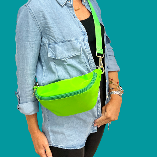 Thomas and Lee Company - Vente Sac ceinture – femme - Sac banane en nylon coloré Hannah avec sangle5