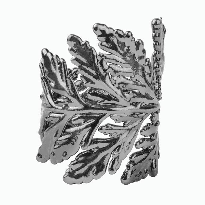 ELVA 18 Carat Recycled Black Gold Plated Handmade Ring for wholesale by PureLeaf