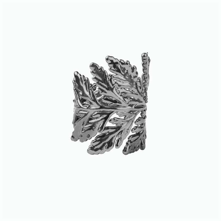 ELVA 18 Carat Recycled Black Gold Plated Handmade Ring for wholesale by PureLeaf