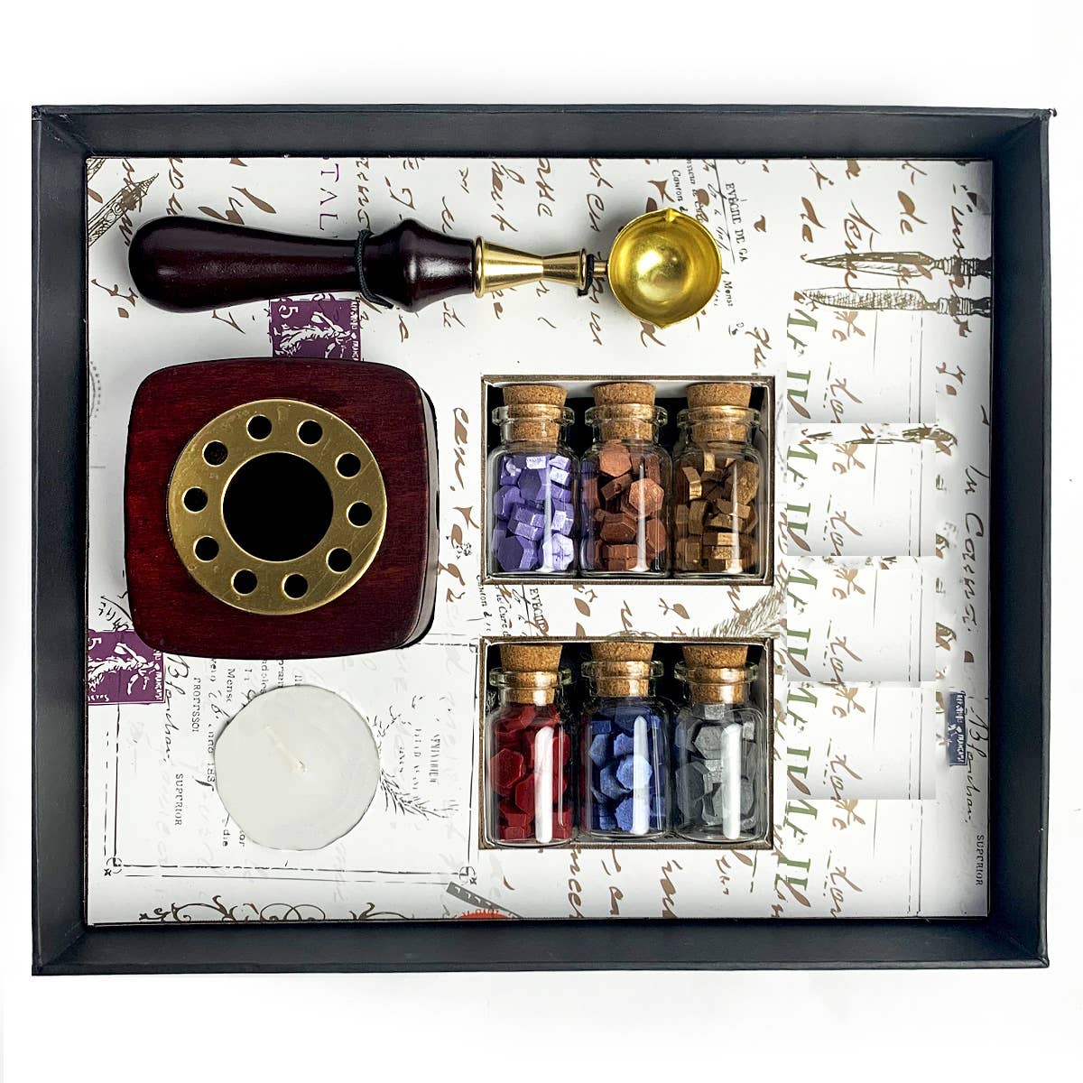 Freund Mayer & Co. - Wholesale DIY Craft Kit - Wax Seal Bead Melting Kit& Stamper Deluxe12