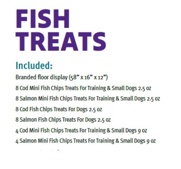 Icelandic+ - Vente Friandises – chien - Présentoir en carton pour friandises de poisson et chips2