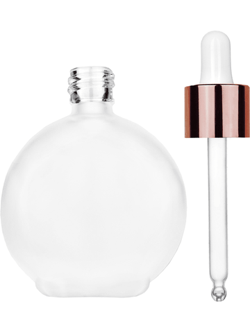 Best Bottles - Wholesale Essential Oil Holder - Round Frosted Glass Bottle with White Dropper - 128ml1