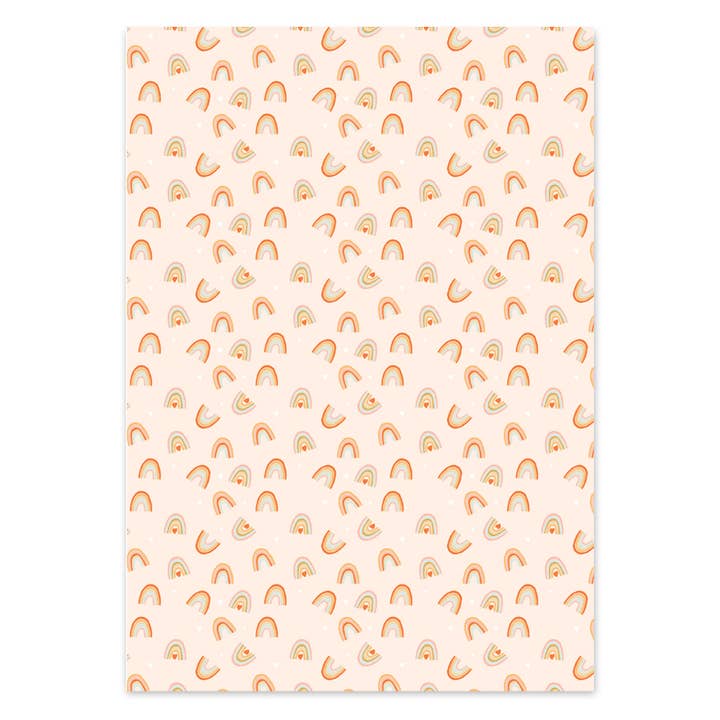 Rainbows & Hearts - Wrapping Paper Sheets for wholesale by Pleasant Tree