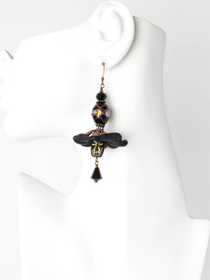 Jewelry, Handmade Earrings-Sophisticated Lady-OOAK-USA for wholesale by A Silk Purse