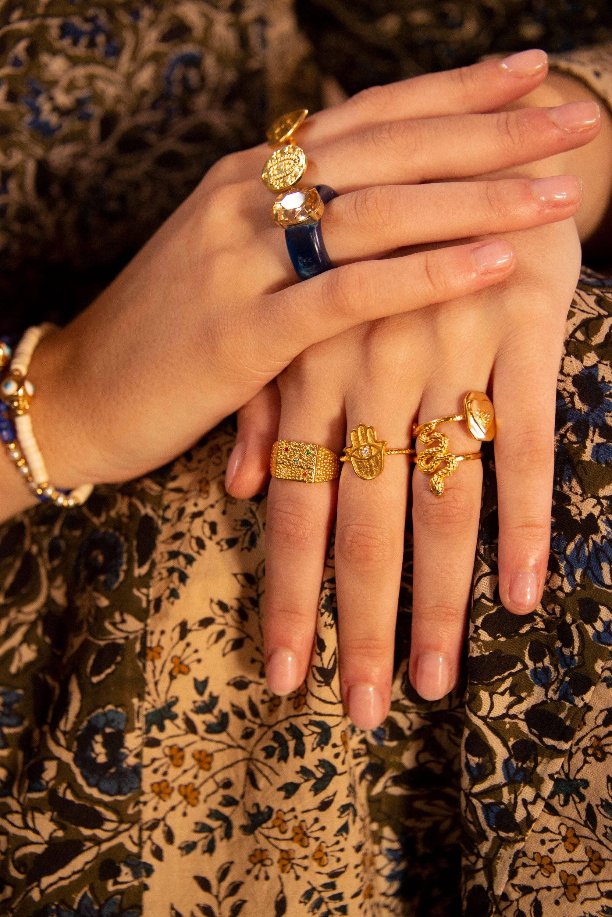 My Doris – wholesale Jewellery set – GOLD STATEMENT RINGS - PACK OF 102