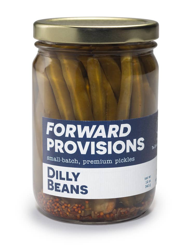 Pickled Dilly Beans - Case of 12 - 12 oz Jars for wholesale by Gourmet Indulgences, LLC (dba Quince & Apple Company)
