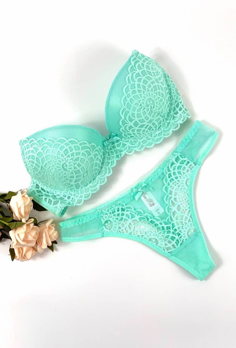 Belle Com'Elle – wholesale Lingerie Set – women's – Bra & String Bonnet Set B/ AZ1700312