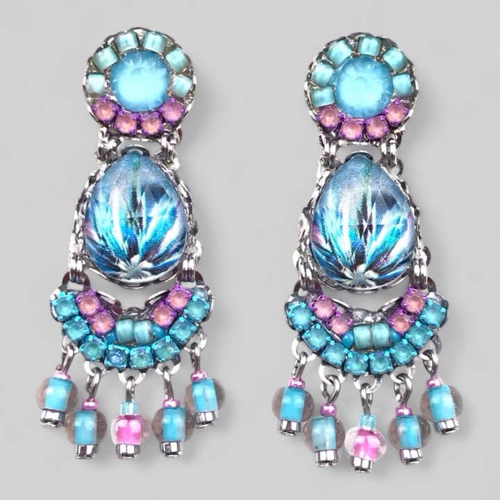 Vega Star Crystal Earrings for wholesale by melizijewelry