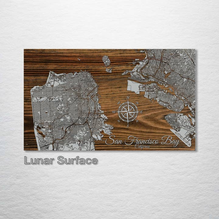 Fire & Pine - Venta al por mayor Mapas - California: Bahía de San Francisco1