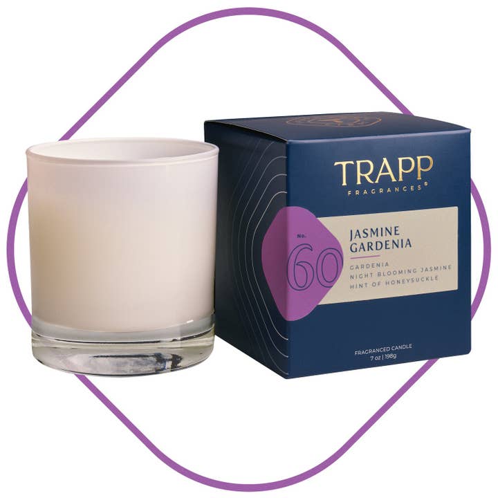 No. 60 Jasmine Gardenia 7 oz. Candle in Signature Box for wholesale by Trapp Fragrances
