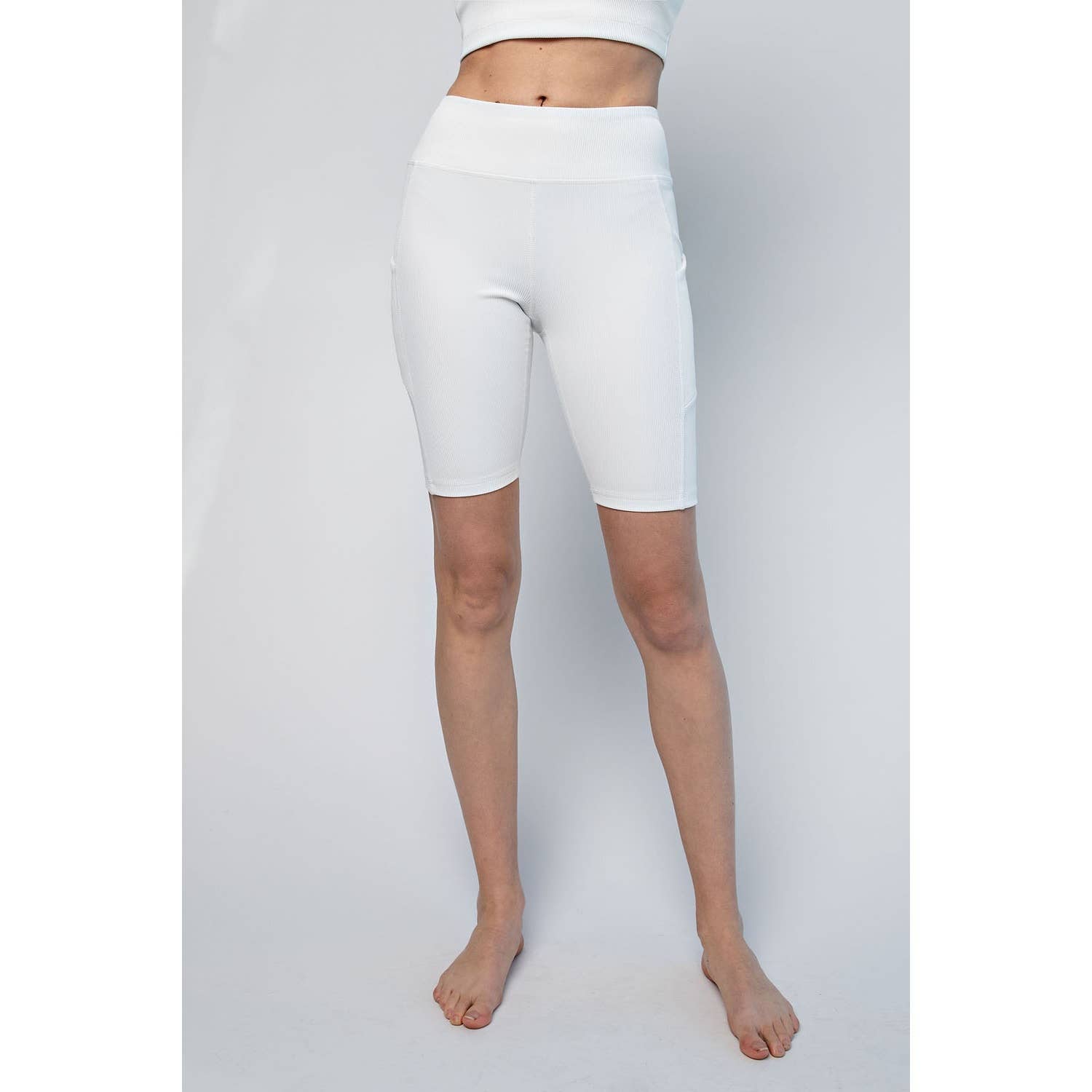 Rae Mode - Wholesale Athletic Shorts - Women's - NYLON RIB BIKER PANTS WITH SIDE POCKETS17