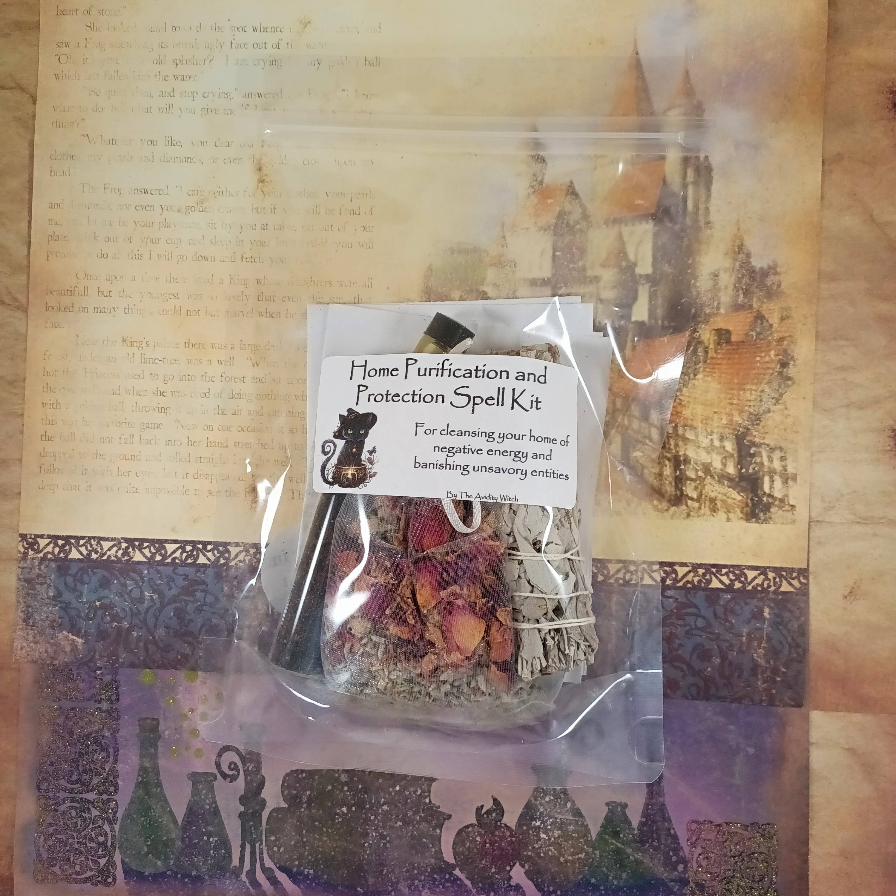 The Avidity Witch - Wholesale Meditation Supplies - Home Purification and Protection Spell Kit1
