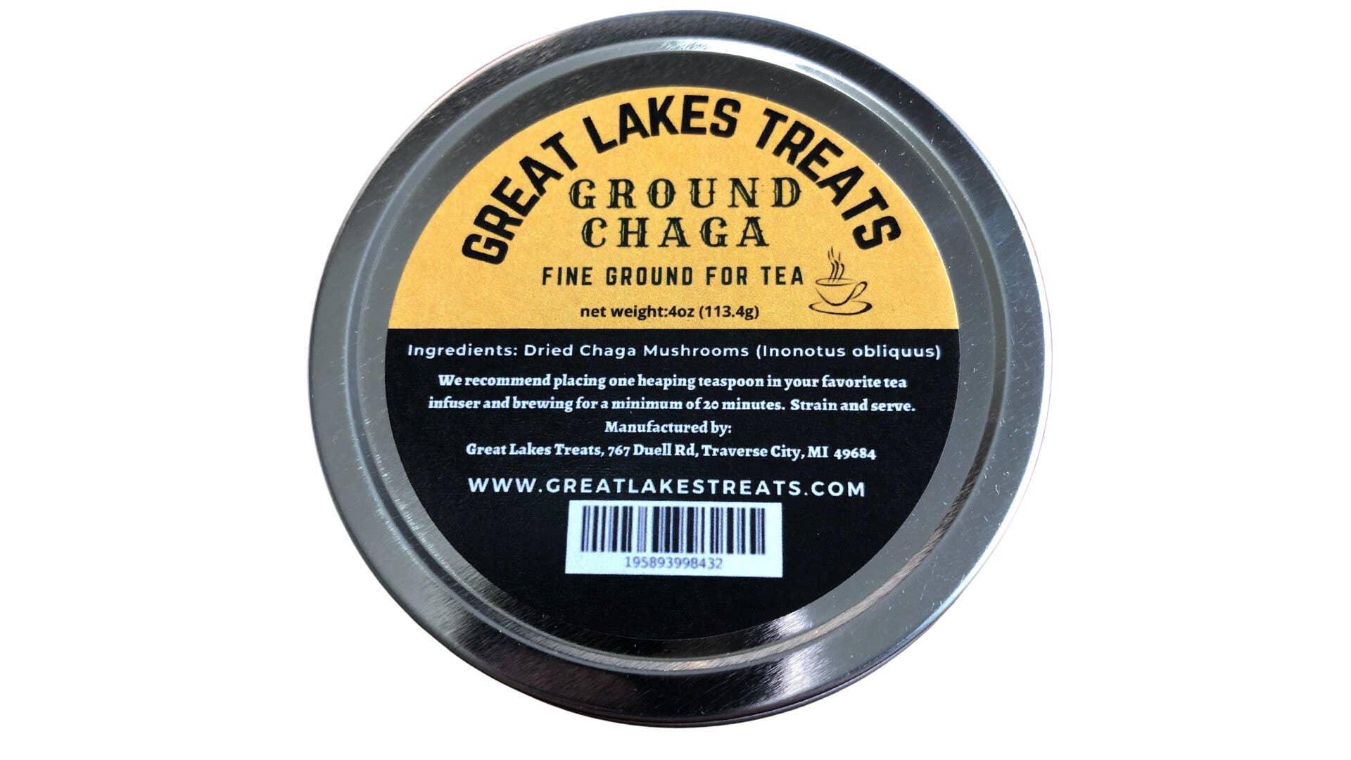Great Lakes Treats – Großhandel Loser Tee – Great Lakes Treats Gemahlener Chaga-Tee (4 Unzen) ist kein Extrakt1