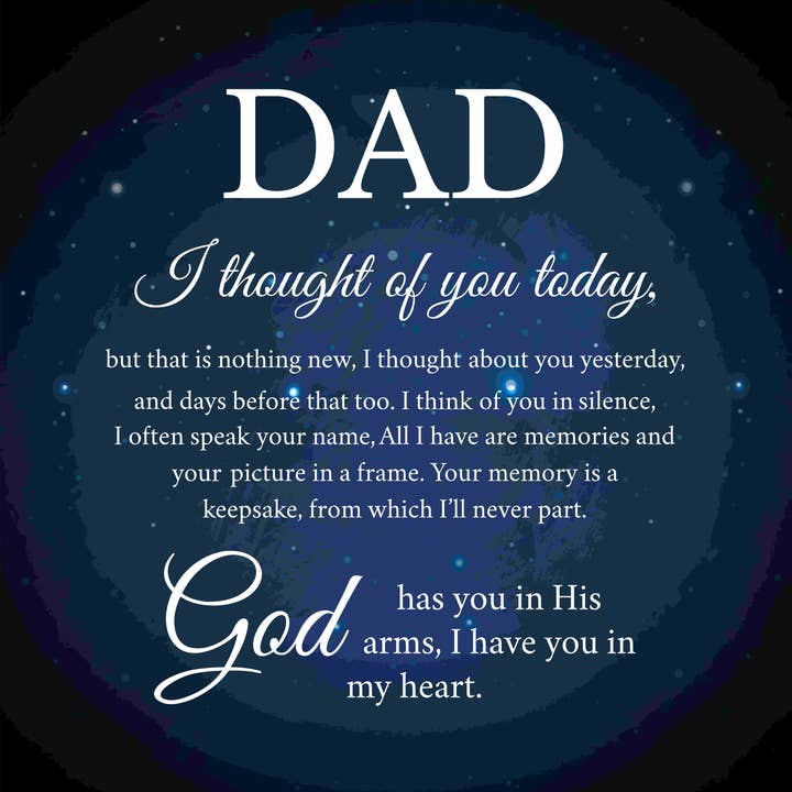 Remembrance Stars Blanket: Dad I Thought Of You for wholesale by LifeSong Milestones