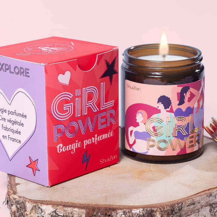 GIRL POWER CANDLE - 100% NATURAL VANILLA for wholesale by ShuiZen