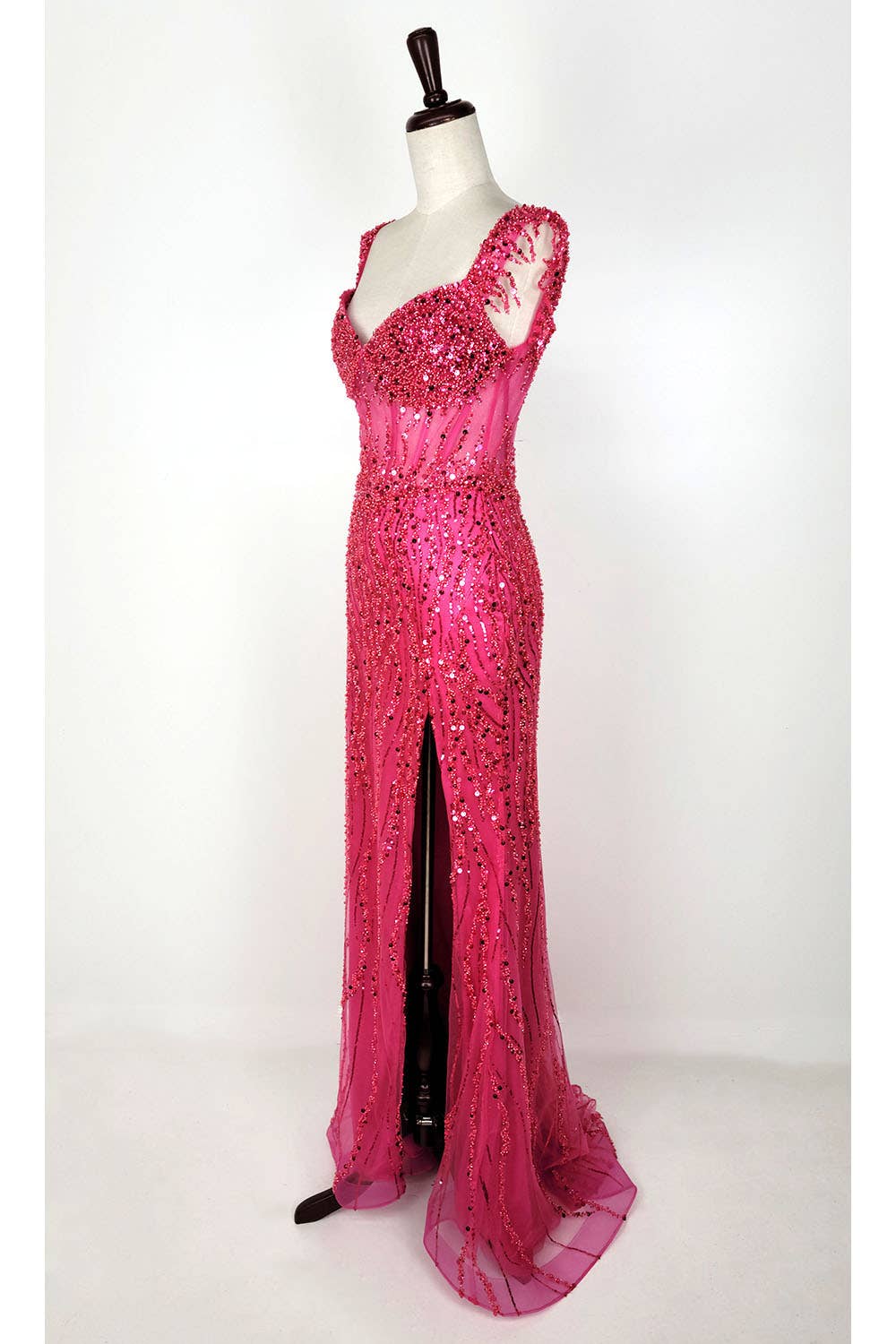 Chicas - Wholesale Gown - Women's - Off the Shoulder Sequin and Bead Long Dress C33168