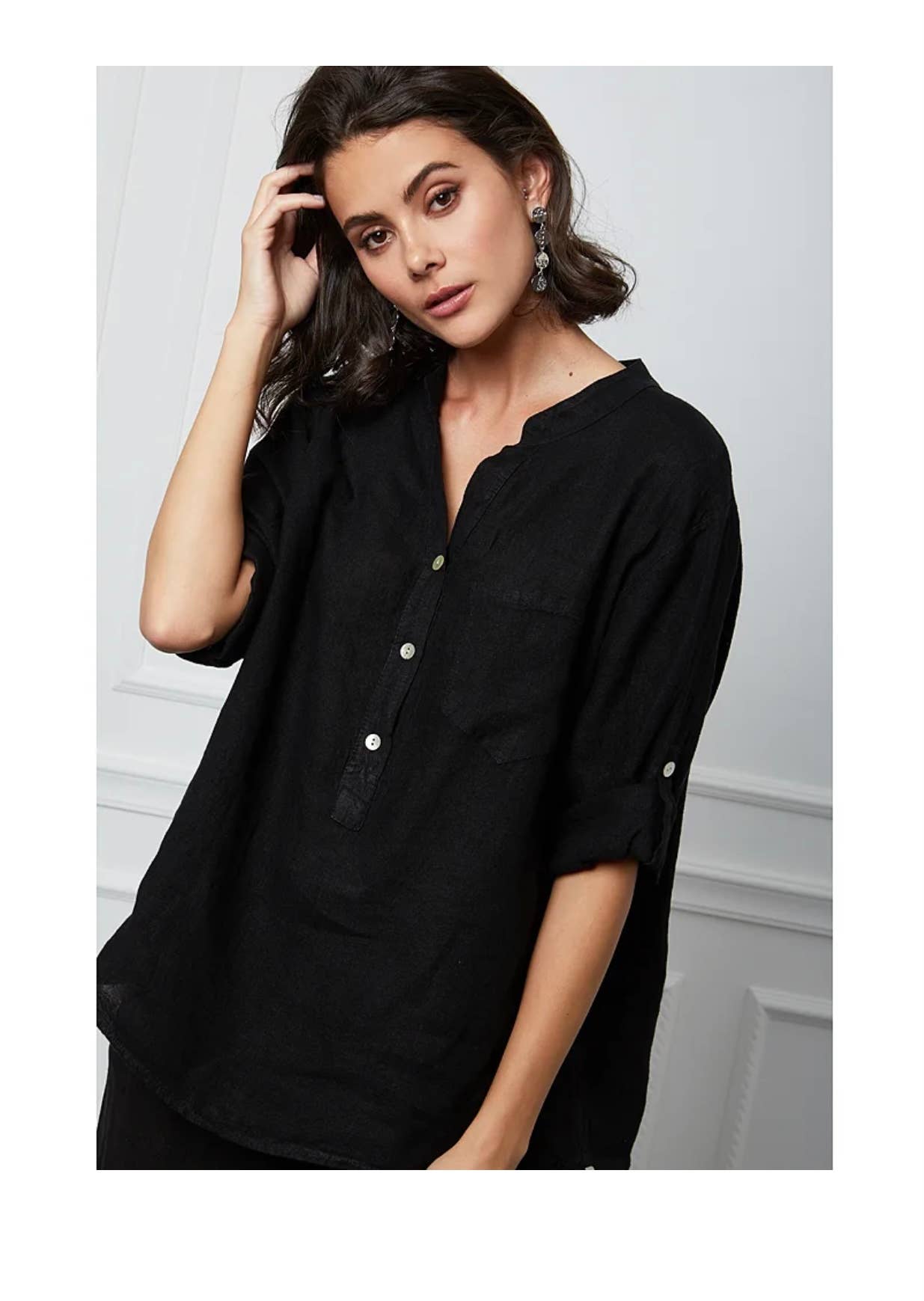 LÉA & LUC - Wholesale Button Down Shirt - Women's - 100% Linen Blouse REF. 636745