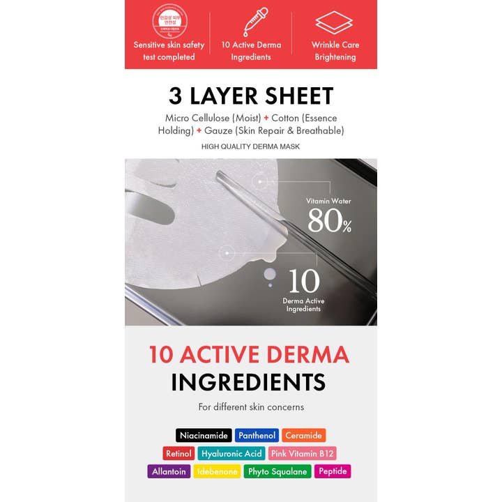 EMC - Wholesale Skincare Face Mask - Nature Republic Active 80 Mask Sheet Ceramide K-Beauty