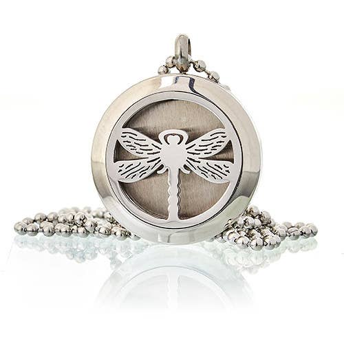 AW Artisan - Wholesale Aromatherapy necklace - 25mm aromatherapy diffuser necklaces - Dragonfly3