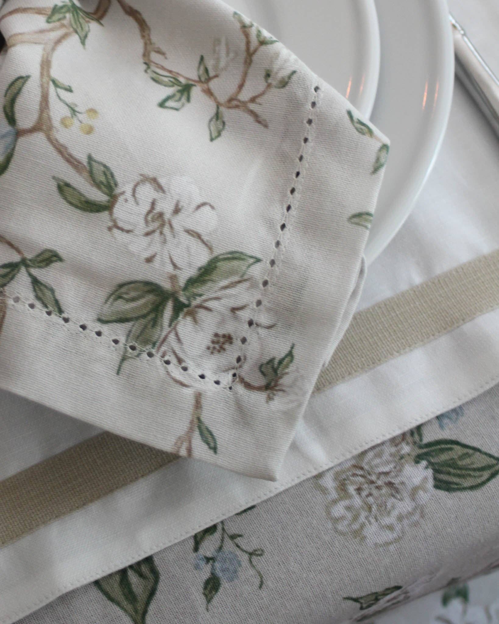 Camellia Floral Dinner Napkins, Set of Four  for wholesale on Faire5