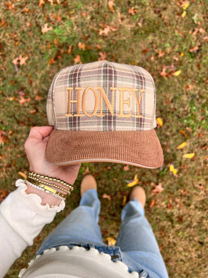 Honey - Brown Plaid for wholesale by Silly Goose Truckers