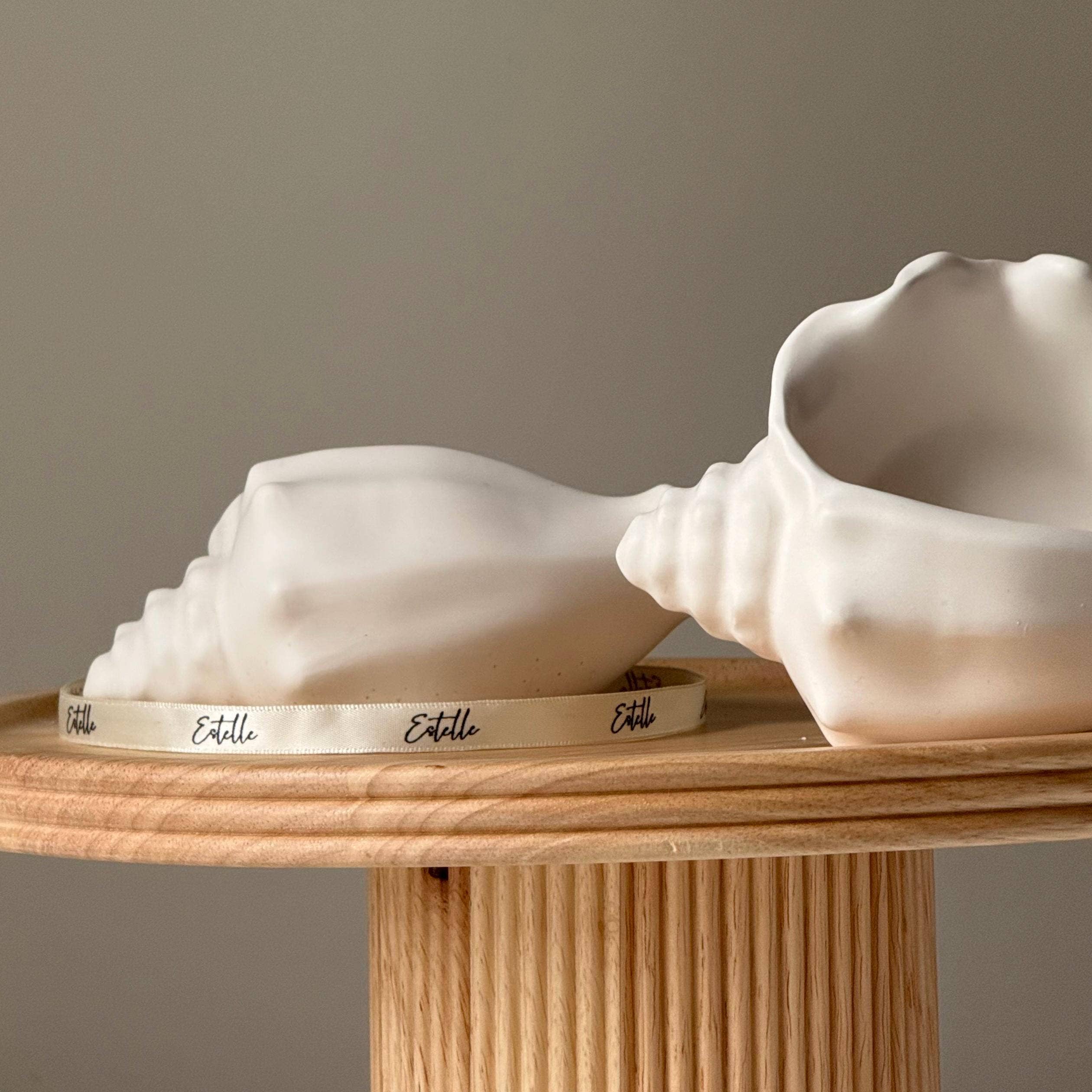 Estelle Studio - Wholesale Jewelry Dish - Conch Shell Jesmonite Trinket Tray: Coastal Jewelry Storage Dish2