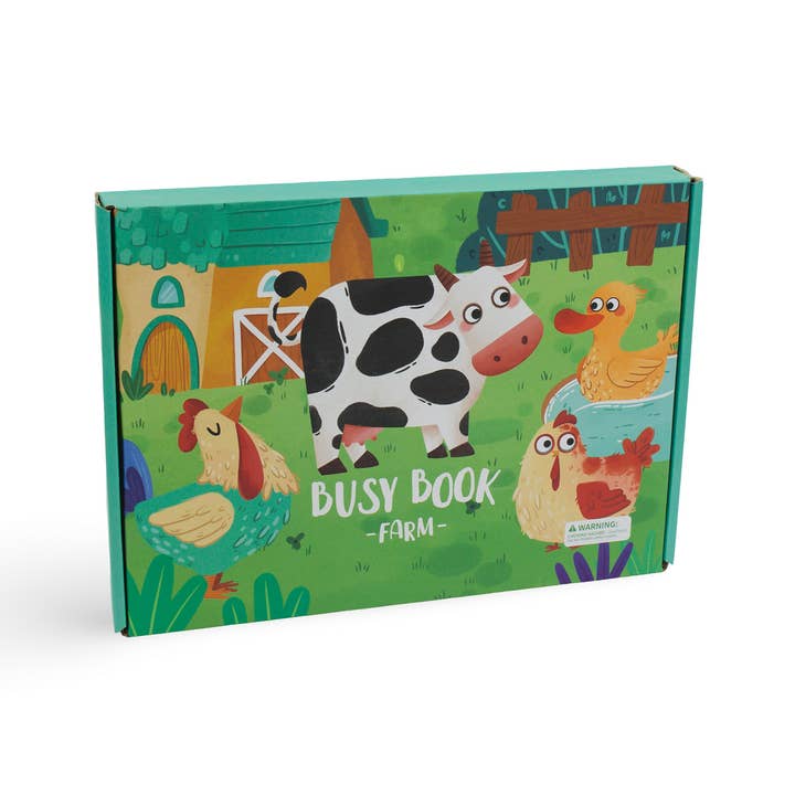 Spirit 'N Sprout - Wholesale Boek - Kinderen - Farm Busy Book voor peuters - voorgemonteerd met etui met ritssluiting - bijpassend activiteitenboek met klittenband