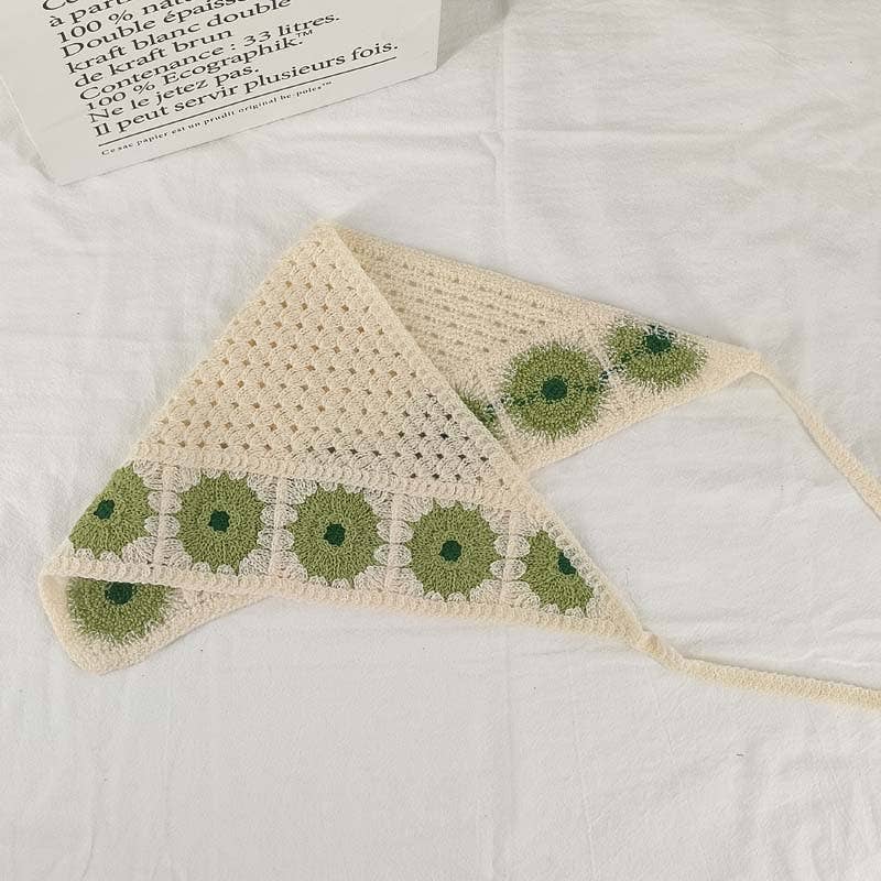 MKS America - Wholesale Bandana - Women's - Cherry Strawberry Floral checkered Crochet Bandana -56colors4