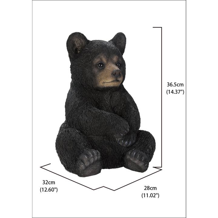 Hi-Line Gift Ltd. - Wholesale Outdoor Ornament/Decor - Sitting Black Bear Cub5