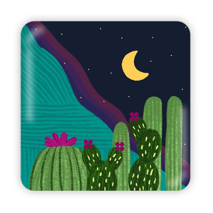 Desert Night Metal Magnet for wholesale by Squidly Designs