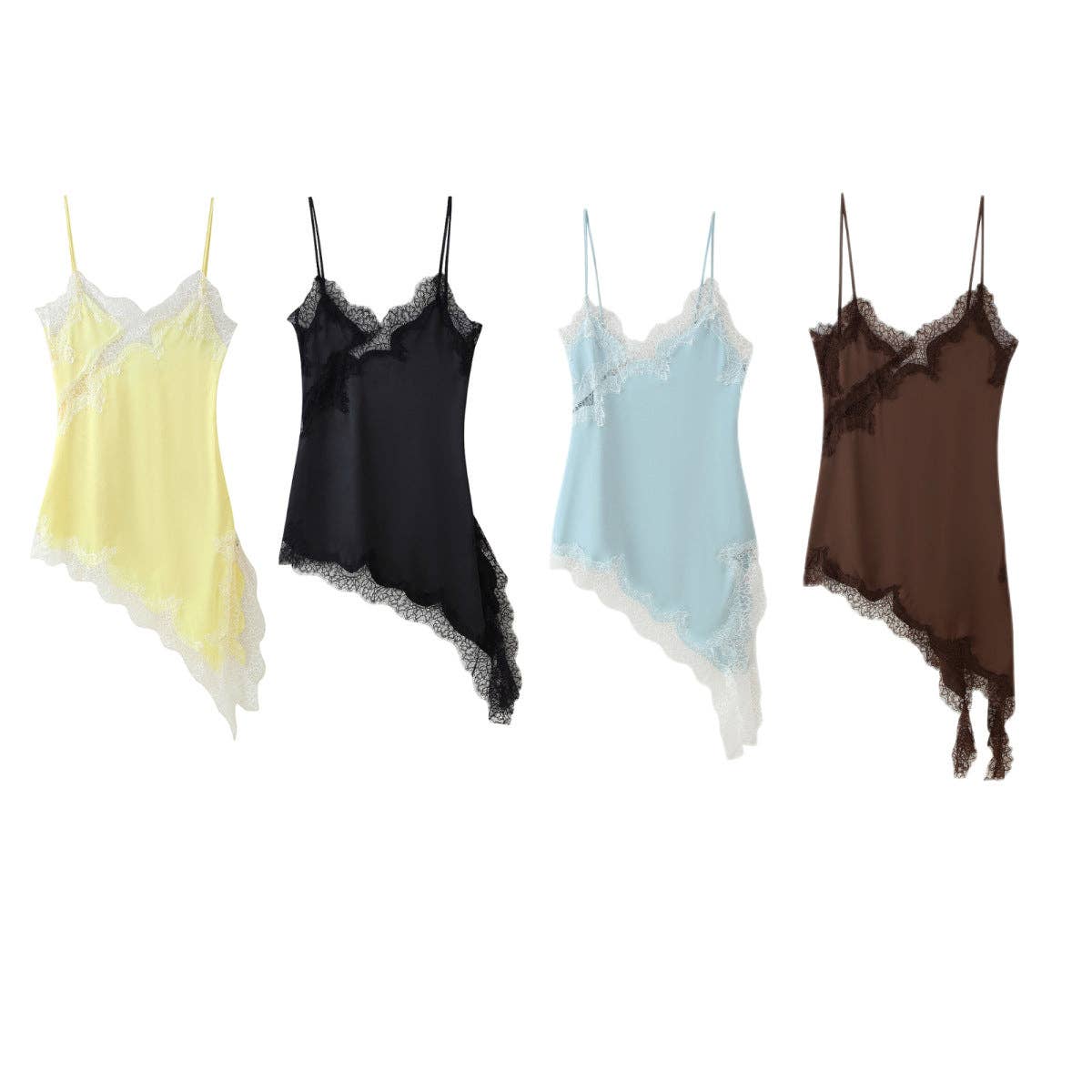 alberalkirk - Wholesale Dress - Women's - Lace Asymmetrical Mini Dress Women Multiple Colors N5A41216