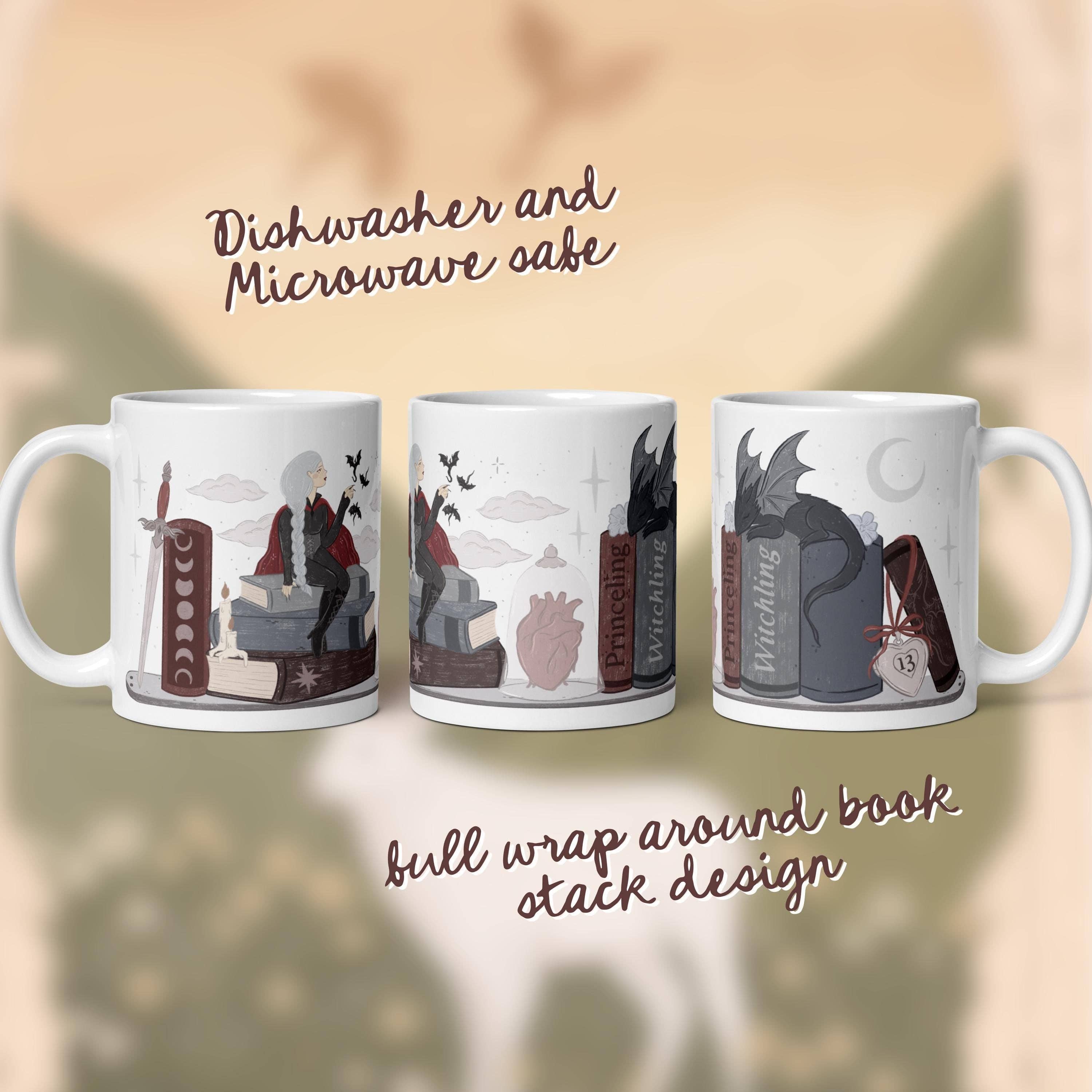 CrescentCatCo - Wholesale Coffee Mug - Manon Blackbeak SJM TOG Bookish Coffee Mug, Fantasy Reader Gifts, The Thirteen Abraxos, Bookworm1