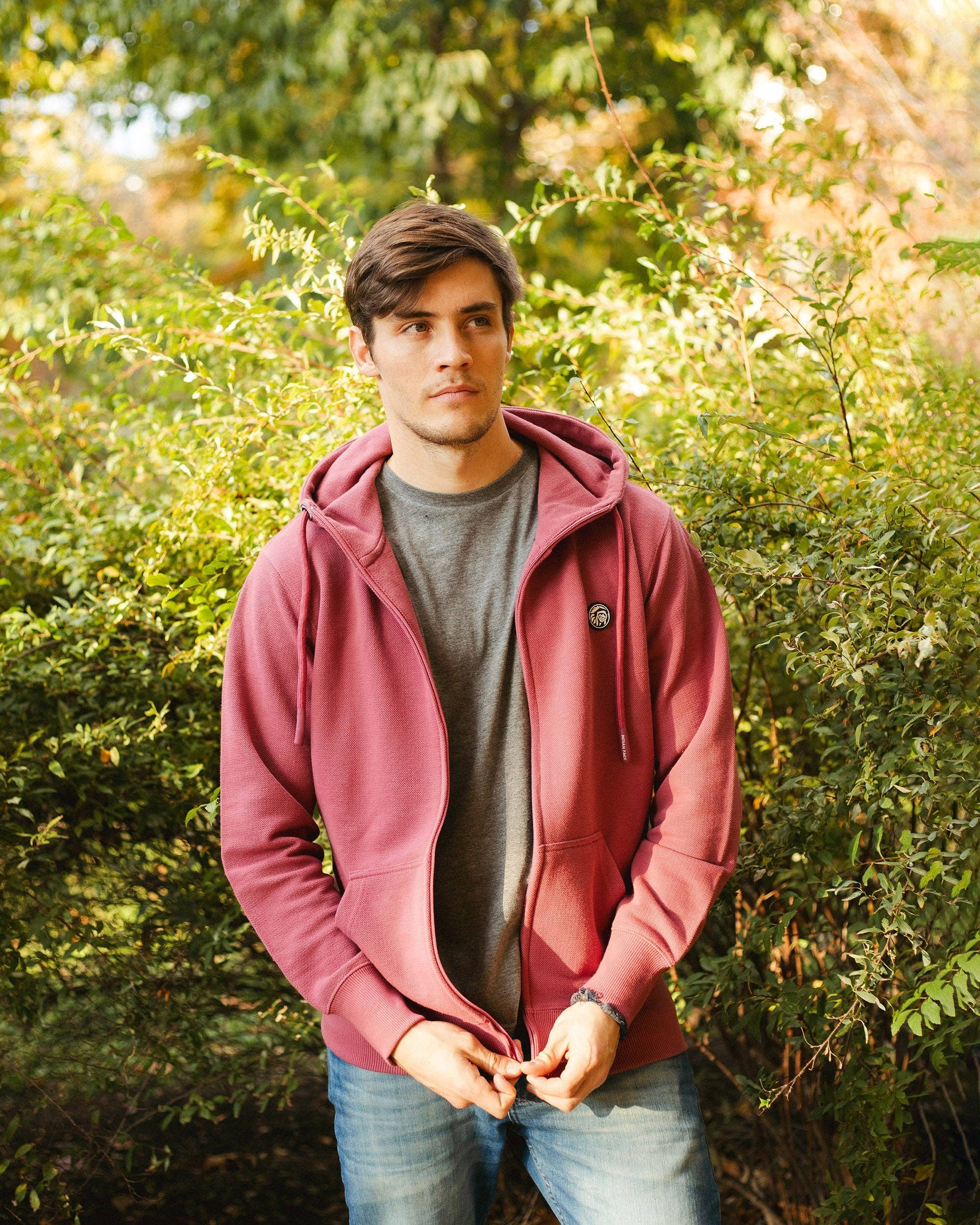 Indicom Brands - Vente Sweat à capuche – unisexe - Trek Terra Red - Sweat à capuche zippé7