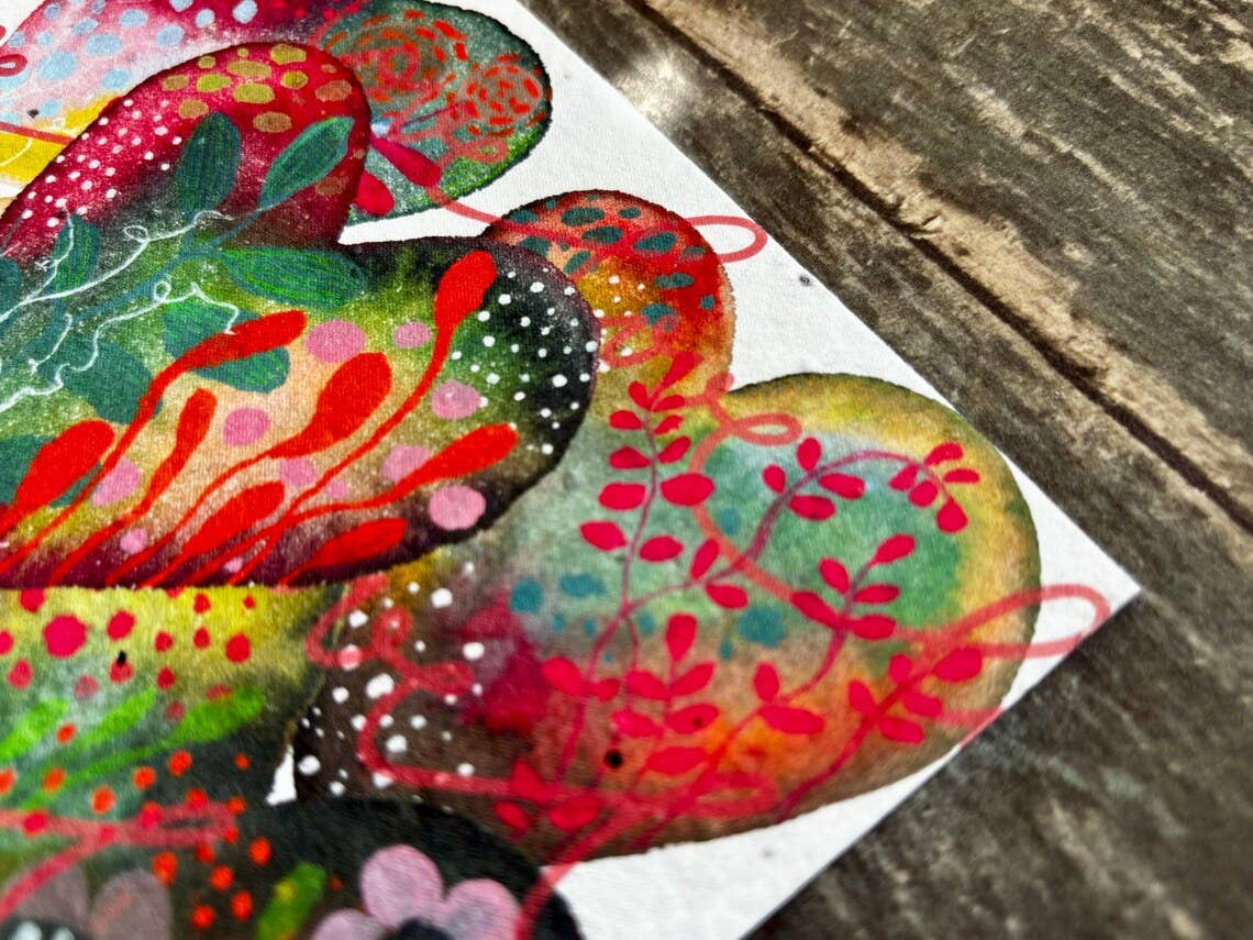 Erika's Whimsical Art – wholesale Love card – Plantable Seed Paper Love Card, Blank Inside 5