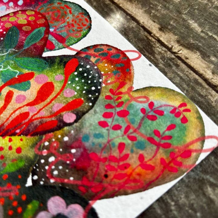 Erika's Whimsical Art – wholesale Love card – Plantable Seed Paper Love Card, Blank Inside 5