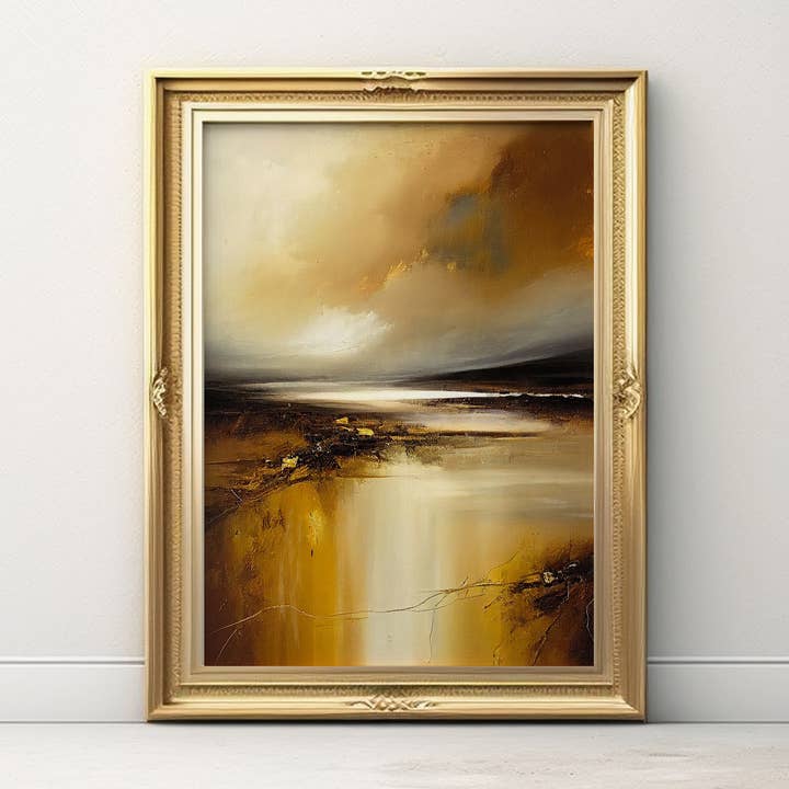 Neutral Abstract Landscape Art Print for wholesale by Unleashed Pen
