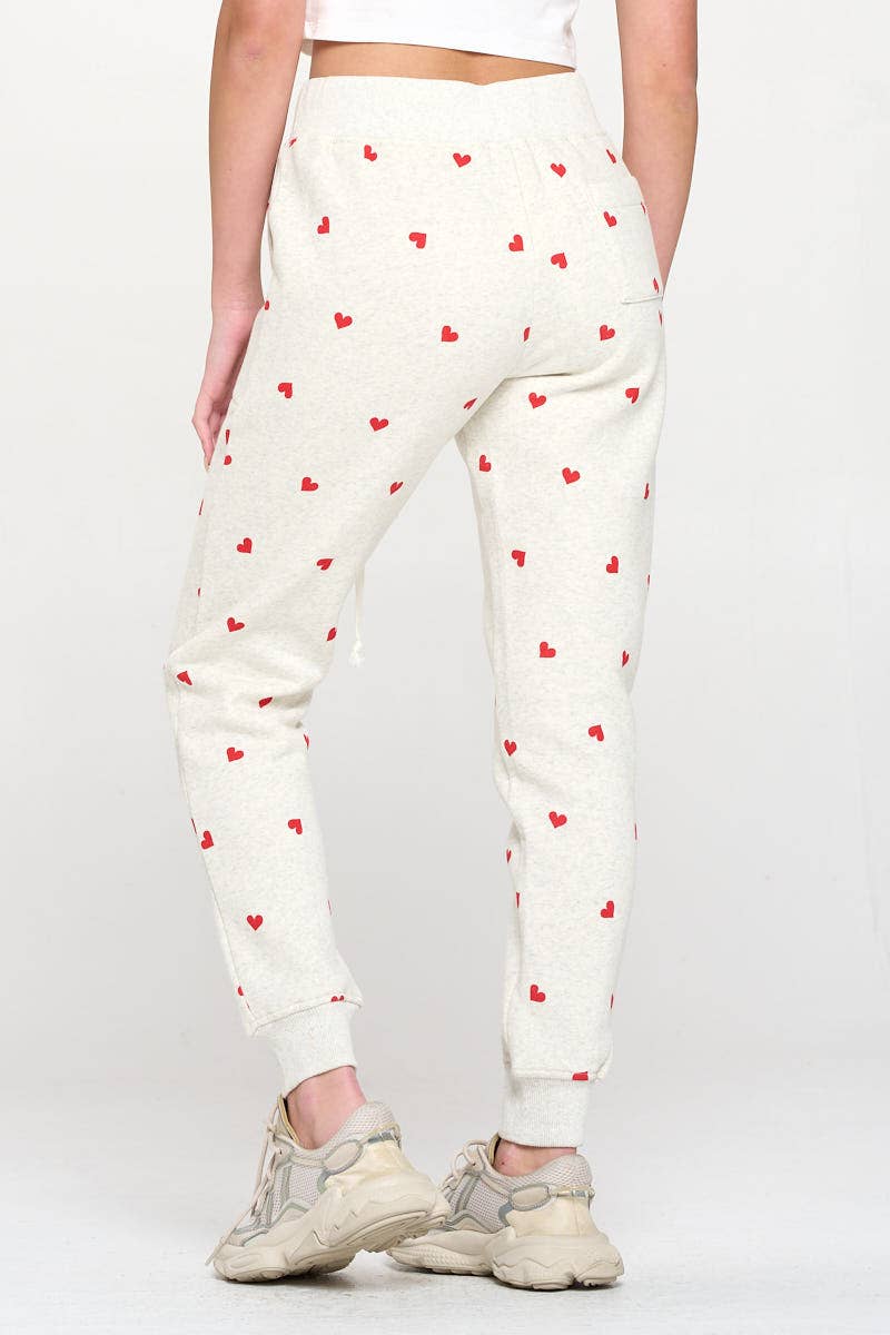SM WARDROBE - Wholesale Lounge Sweatpants/Joggers - Women's - Heart All Over Print Sweatpant4